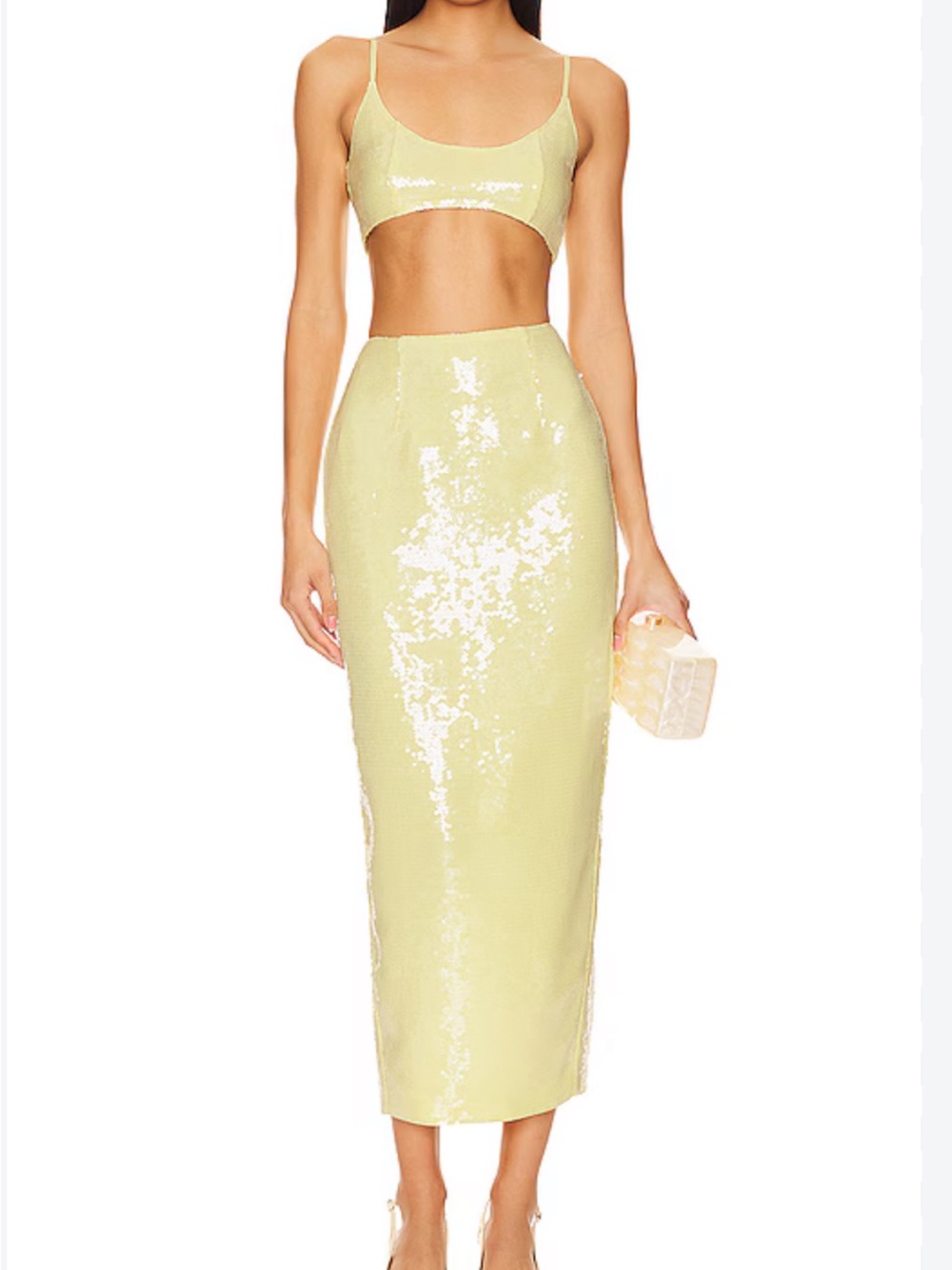 Sau Lee Oksana Sequined Yellow Set